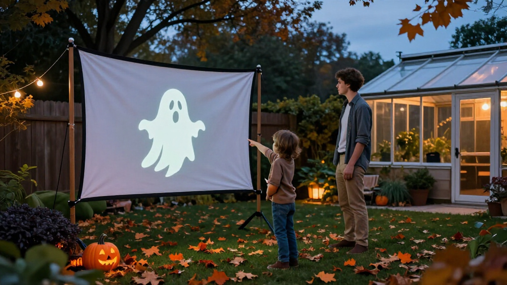 outdoor Halloween projection screens