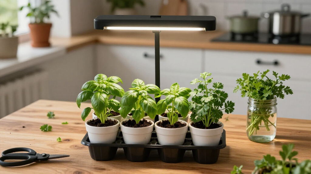 indoor herb garden kits led