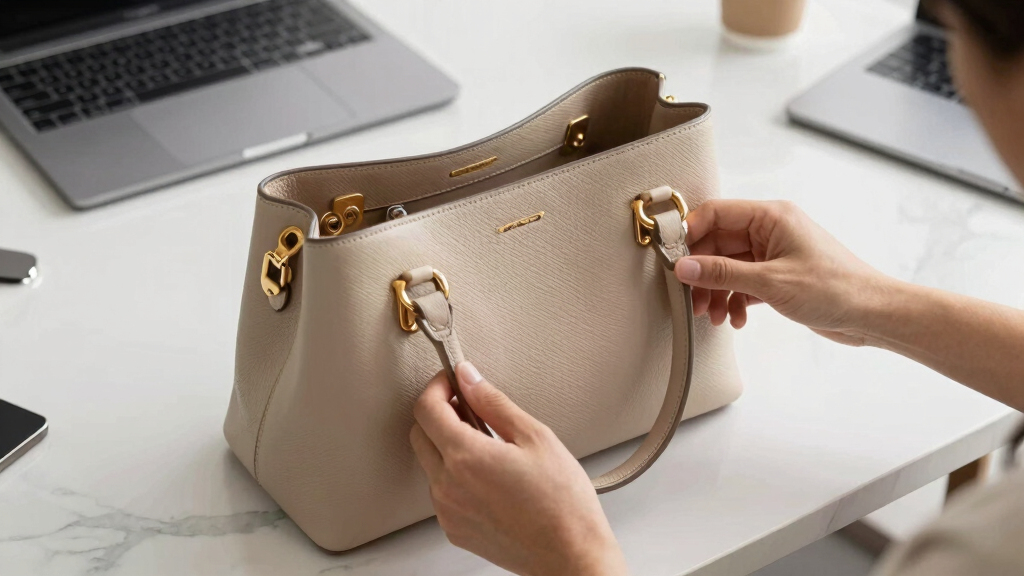saffiano leather work tote bags with trolley sleeve