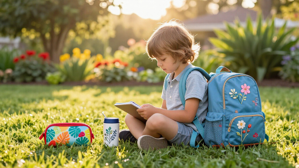 garden-themed school supplies