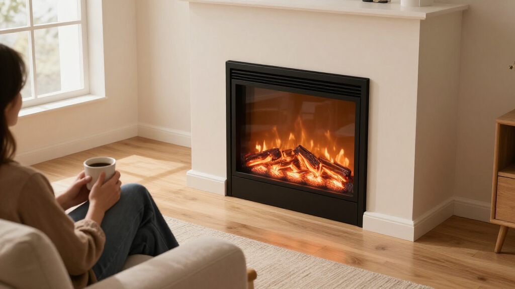best electric fireplace insert with heater 50 inch