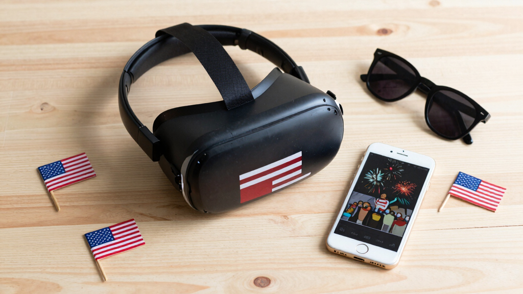 VR headset for patriotic celebrations