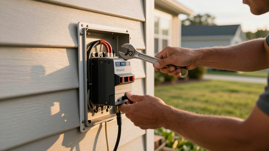 install transfer switch home generator