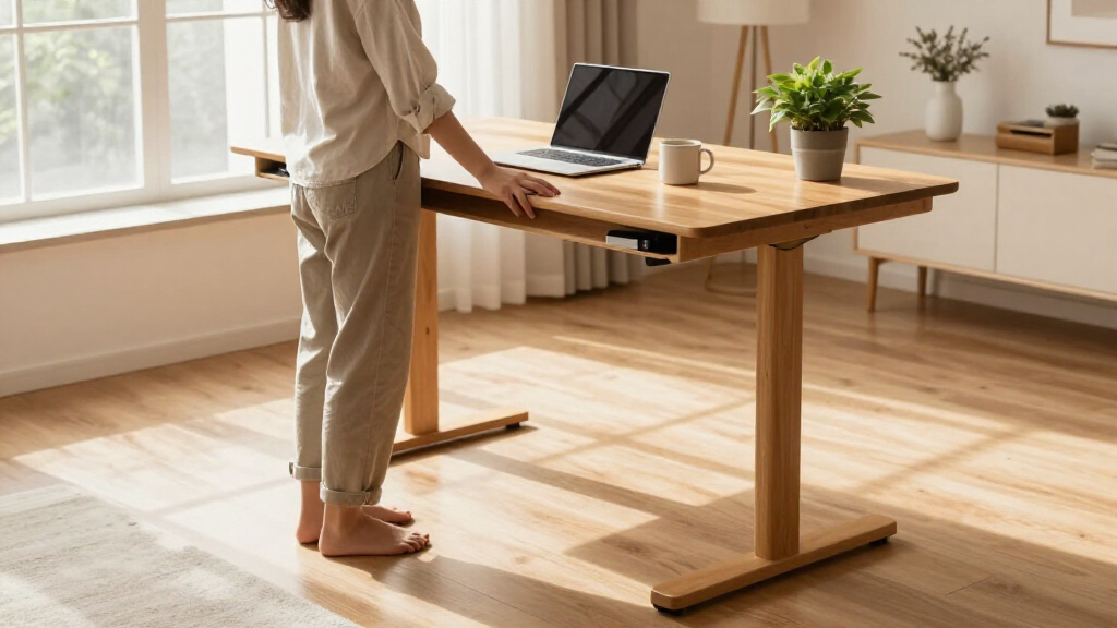 solid wood standing desk