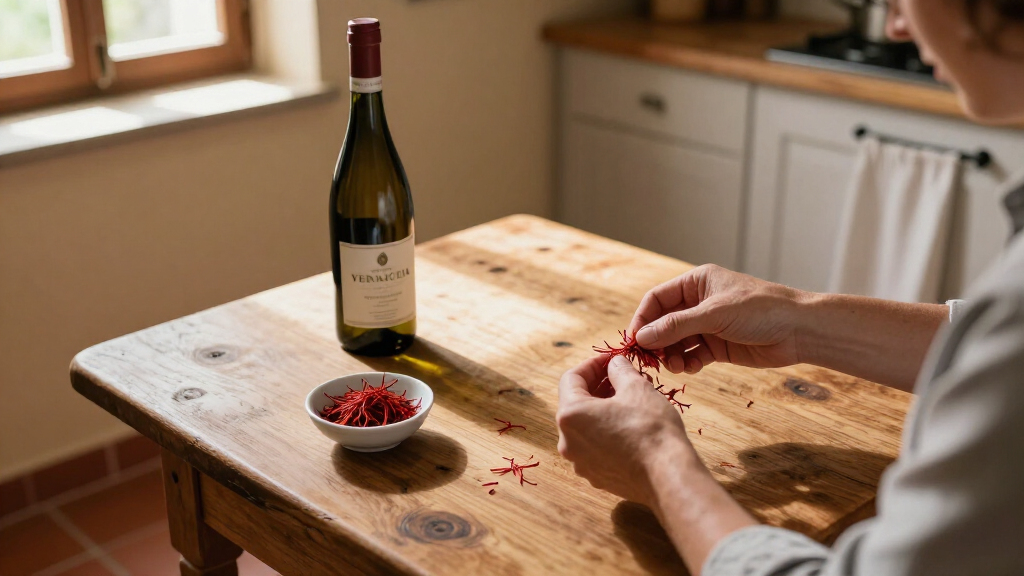 Start in San Gimignano with Vernaccia and saffron
