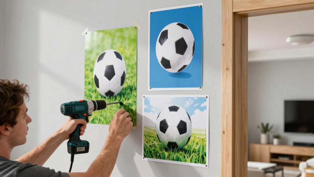 soccer-themed wall art