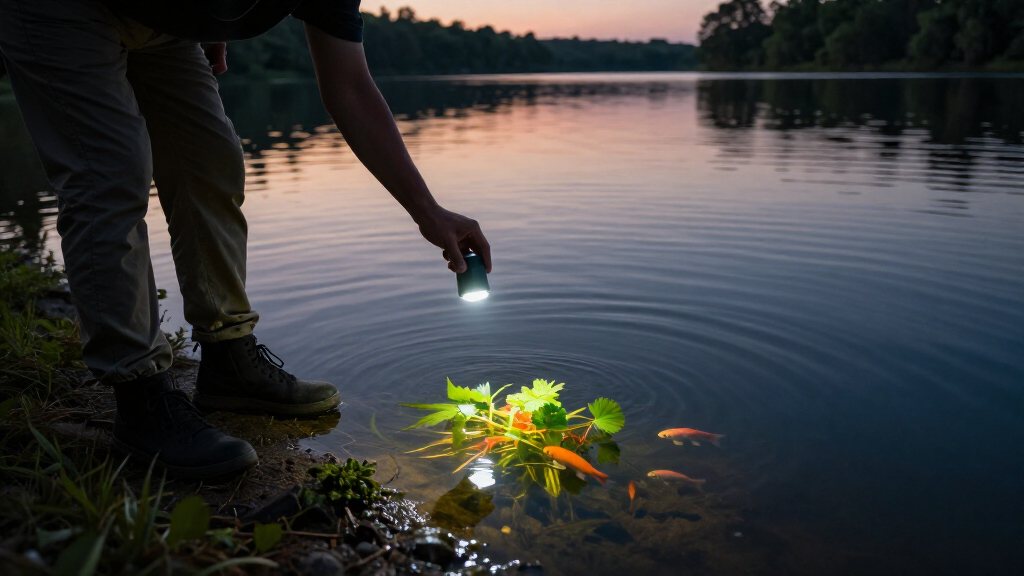 underwater led lights for nightlake filming