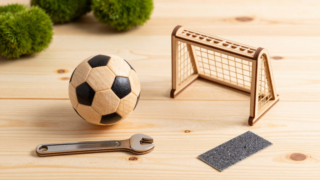 woodworking soccer-themed decor