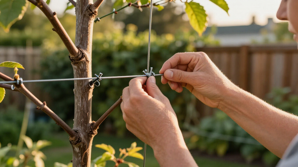 fruit tree espalier kit wire and anchors