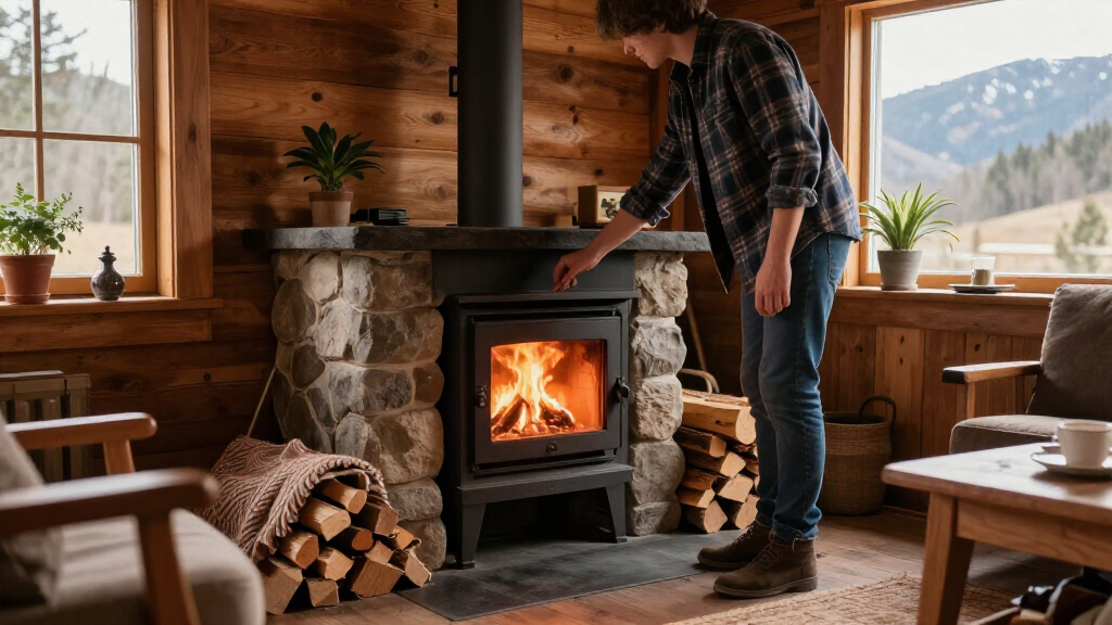 wood stove for off grid heating