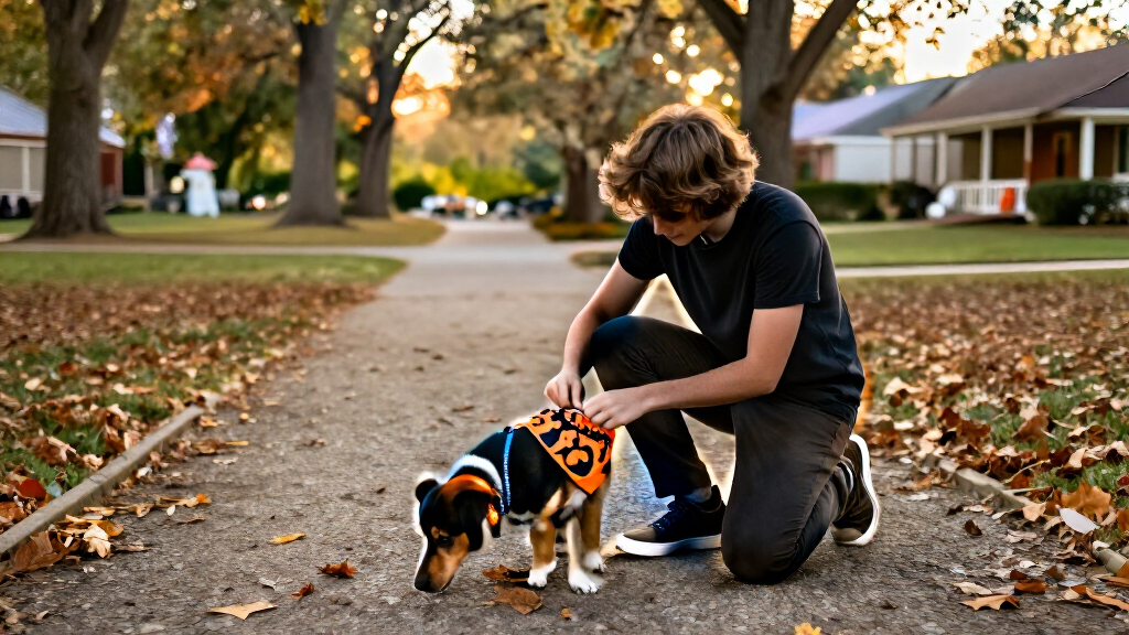 Halloween dog bandanas