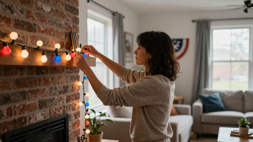 patriotic indoor string lights