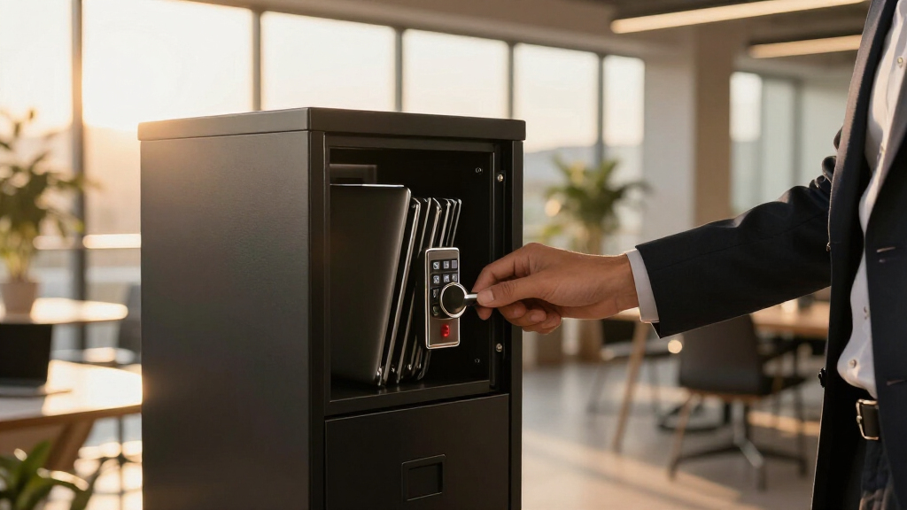 best locked charging cabinet for business laptops