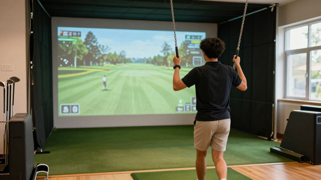 best golf simulator net with projection screen