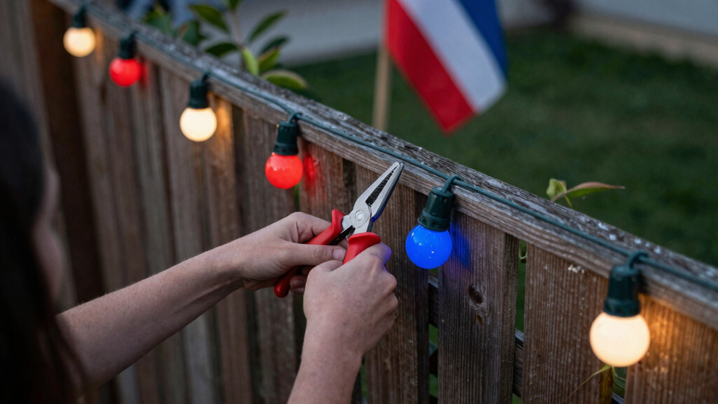 patriotic outdoor string lights