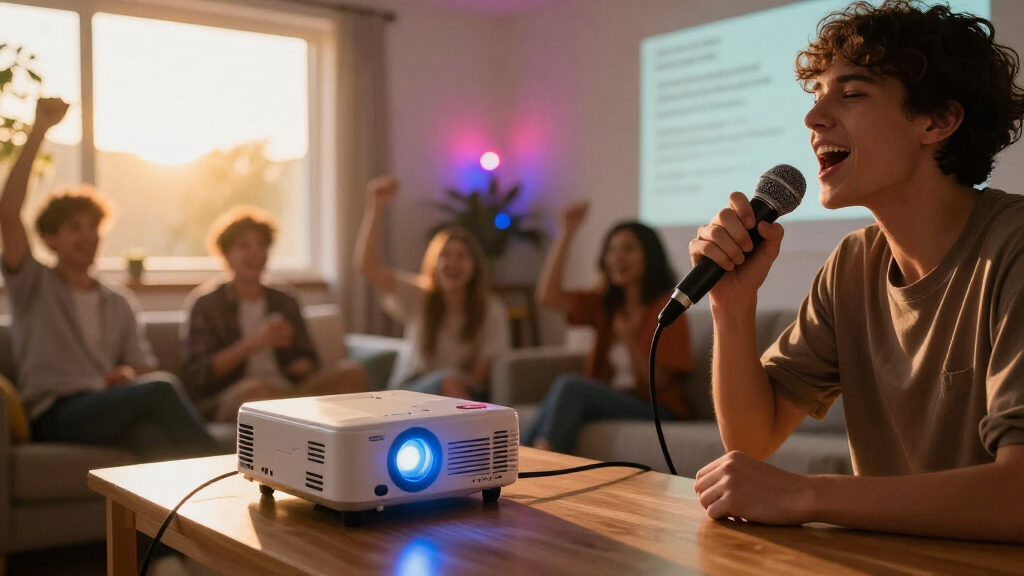 karaoke projectors with microphones