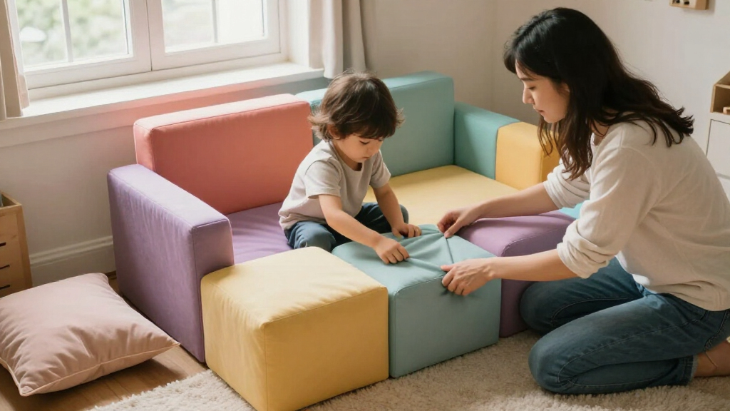 modular play couch for small playrooms