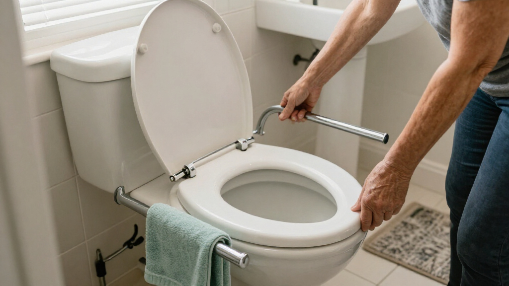raised toilet seat with handles