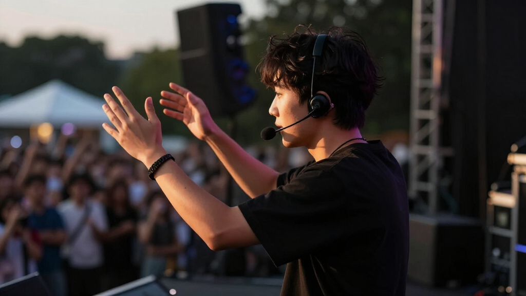 wireless headset microphone system for stage