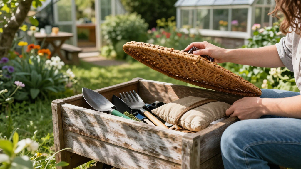outdoor storage benches