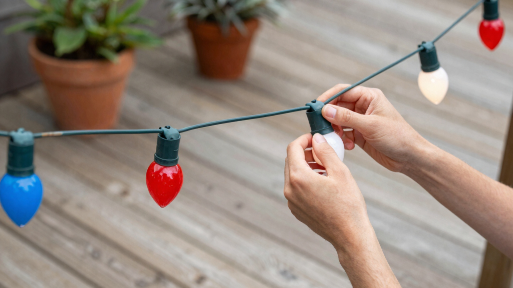 patriotic outdoor string lights