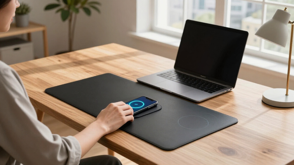 smart desk mats with wireless charging