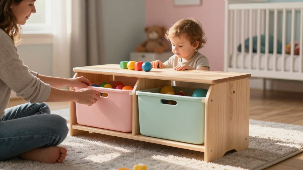 best personalized nursery storage benches