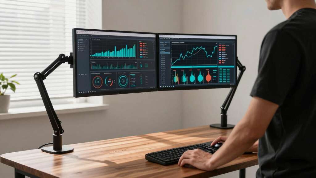 best standing desk for dual monitors
