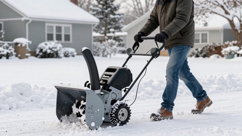 walk behind snowblower