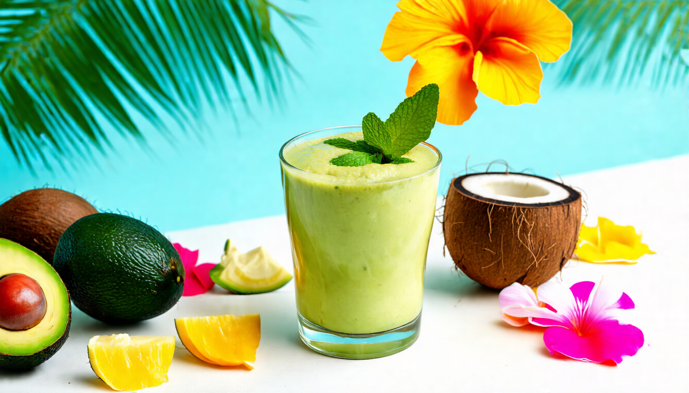 Creamy Avocado Coconut Smoothie: A Tropical Delight for Health Lovers