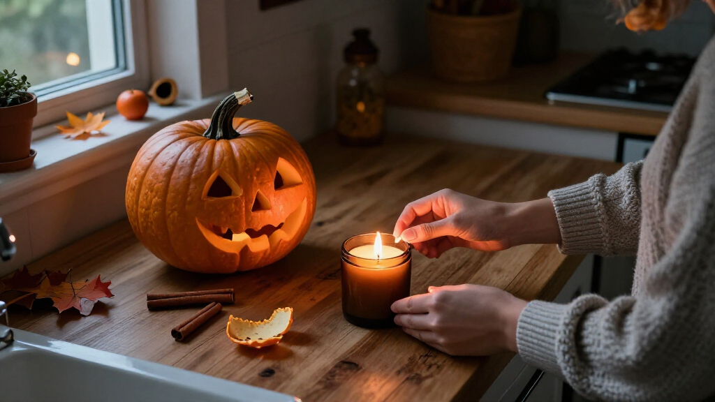 Halloween scented candles