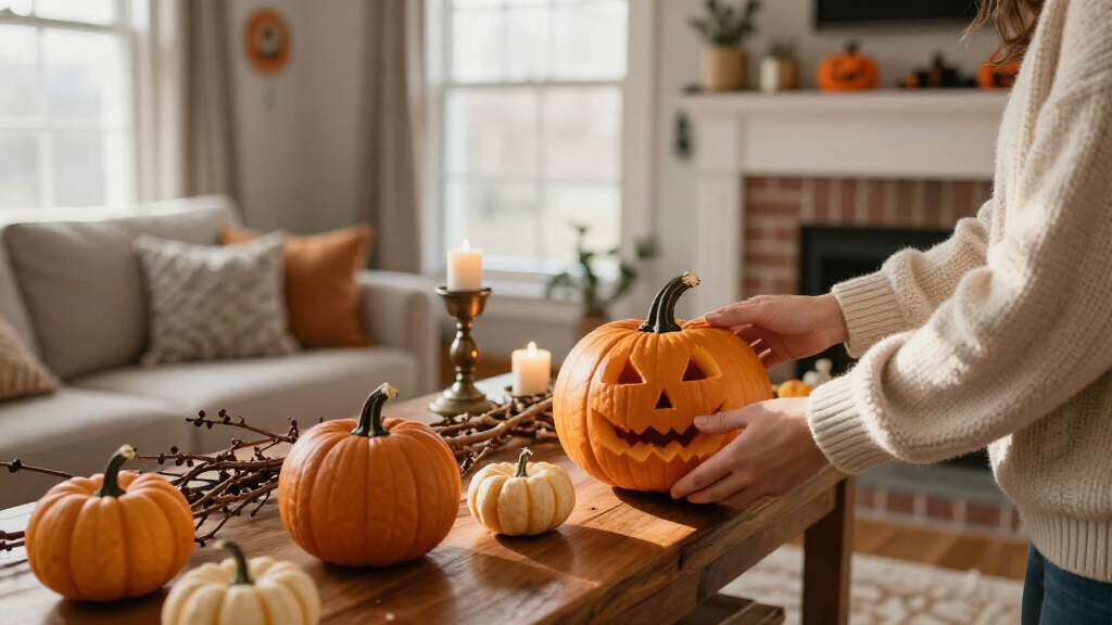 Halloween mantel decorations