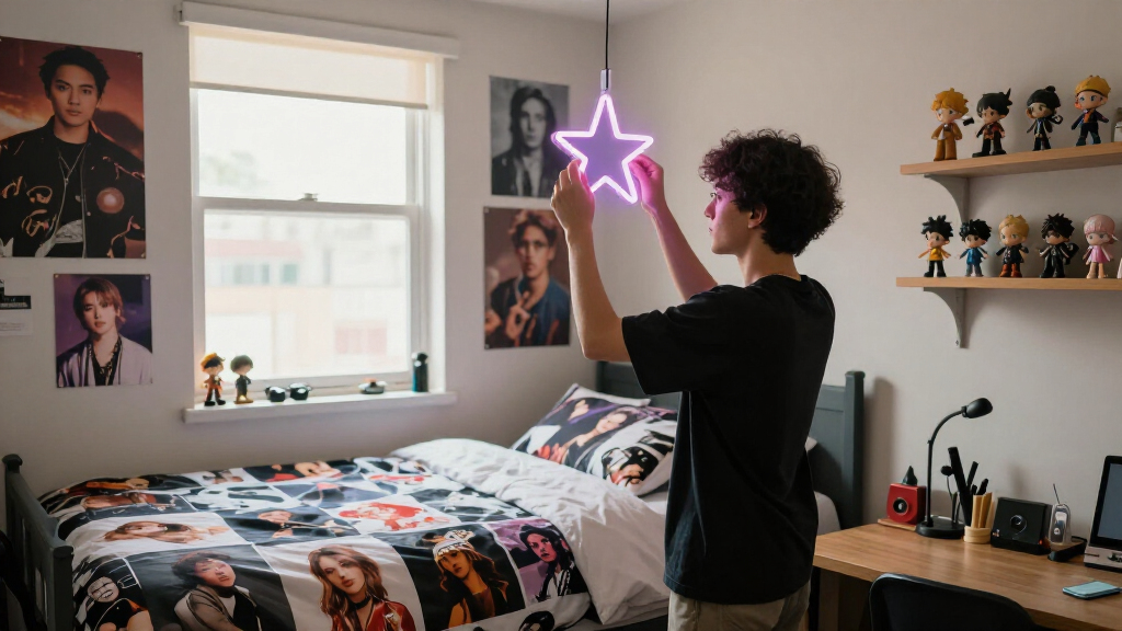 celebrity-themed dorm decor