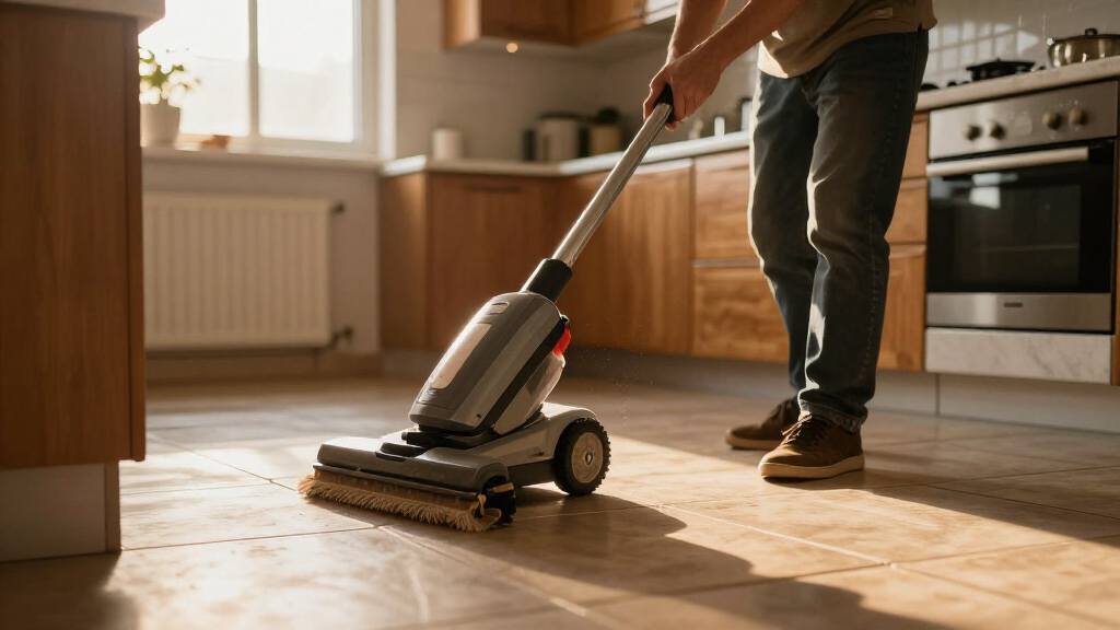 best electric floor scrubber for grout lines