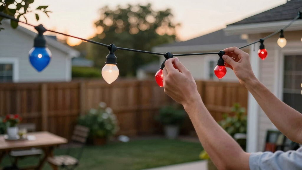 patriotic outdoor string lights