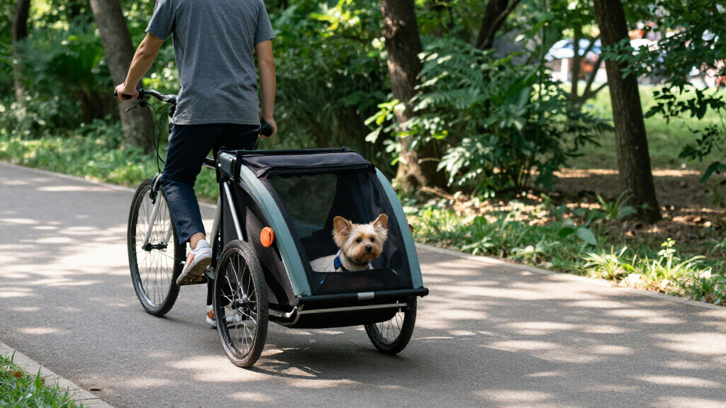 pet stroller bike trailer combo