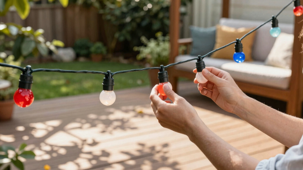 patriotic outdoor string lights
