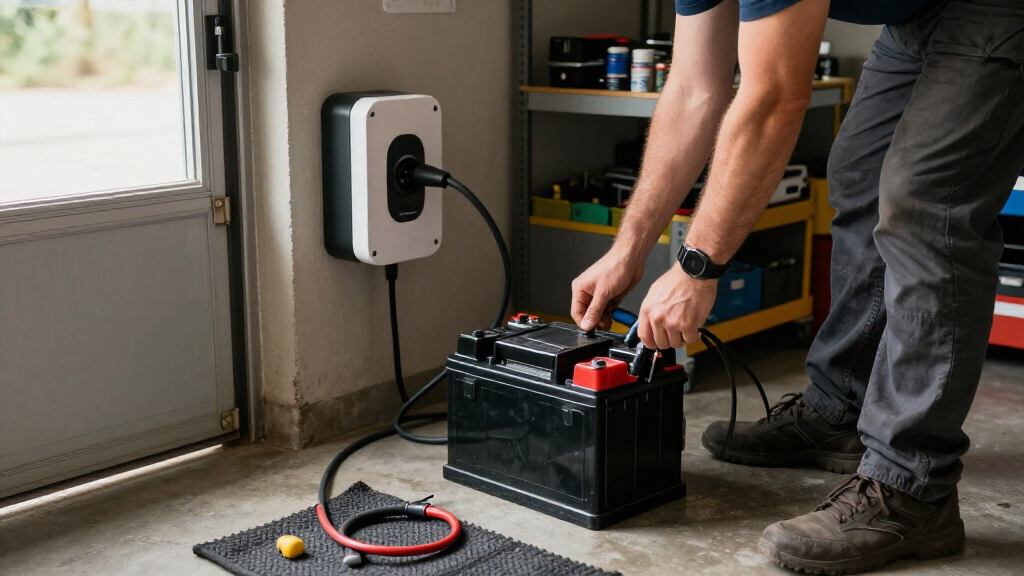 garage battery charging station