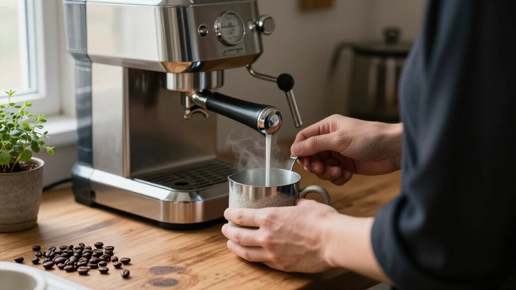 espresso machine with milk frother