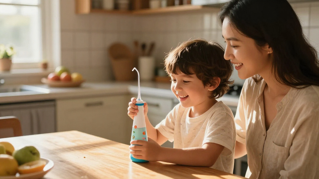 kids water flossers with stickers