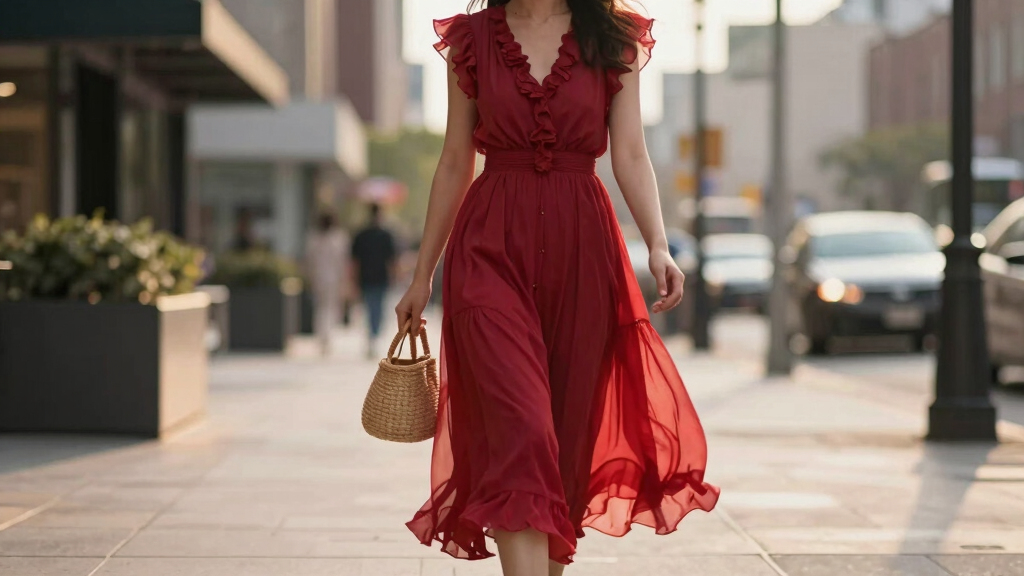 best strawberry red dresses