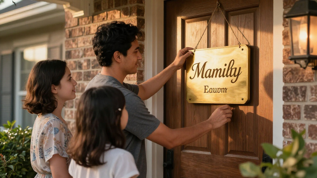 best luxury family name signs for new homes