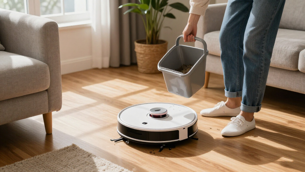 robot vacuum with self emptying dock