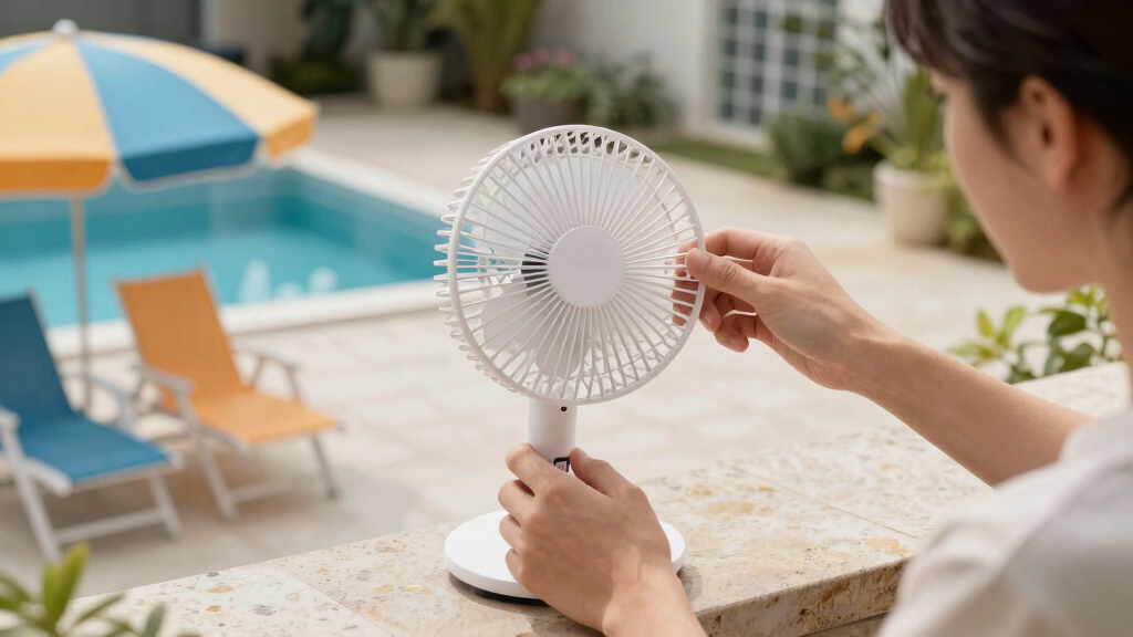 portable poolside fans