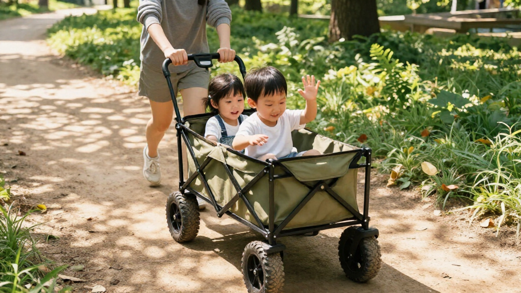 stroller wagon for 2 kids with all terrain wheels