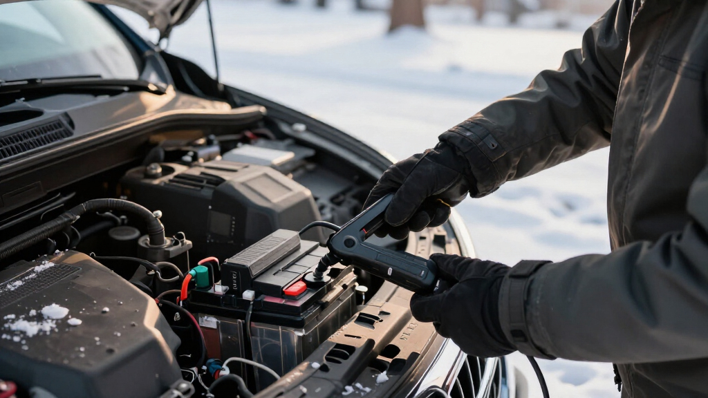 portable car jump starter winter