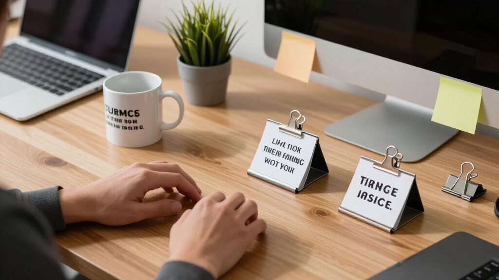 motivational quote desk accessories