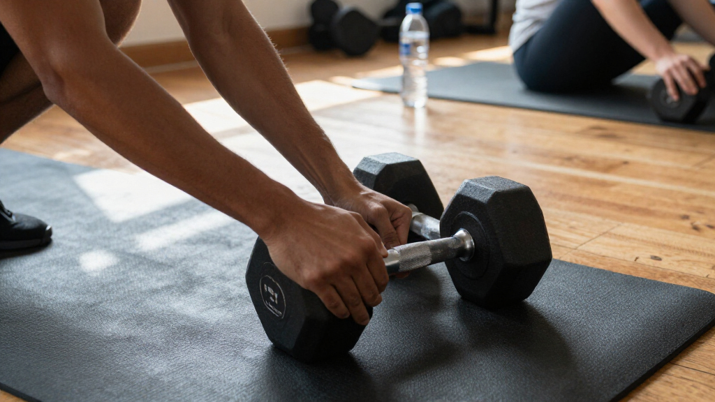 adjustable dumbbell set for shared workouts