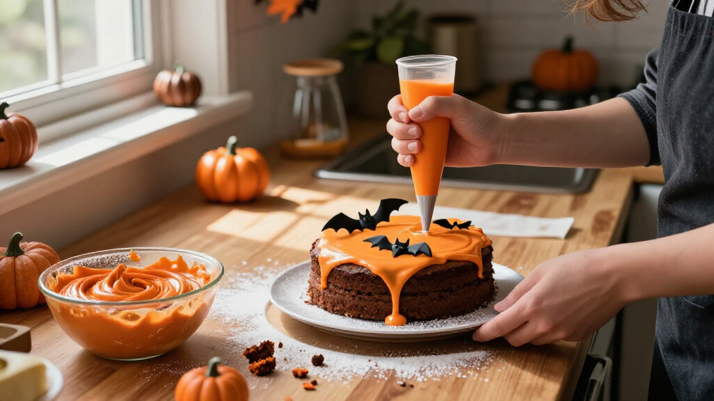 Halloween themed cake decorations