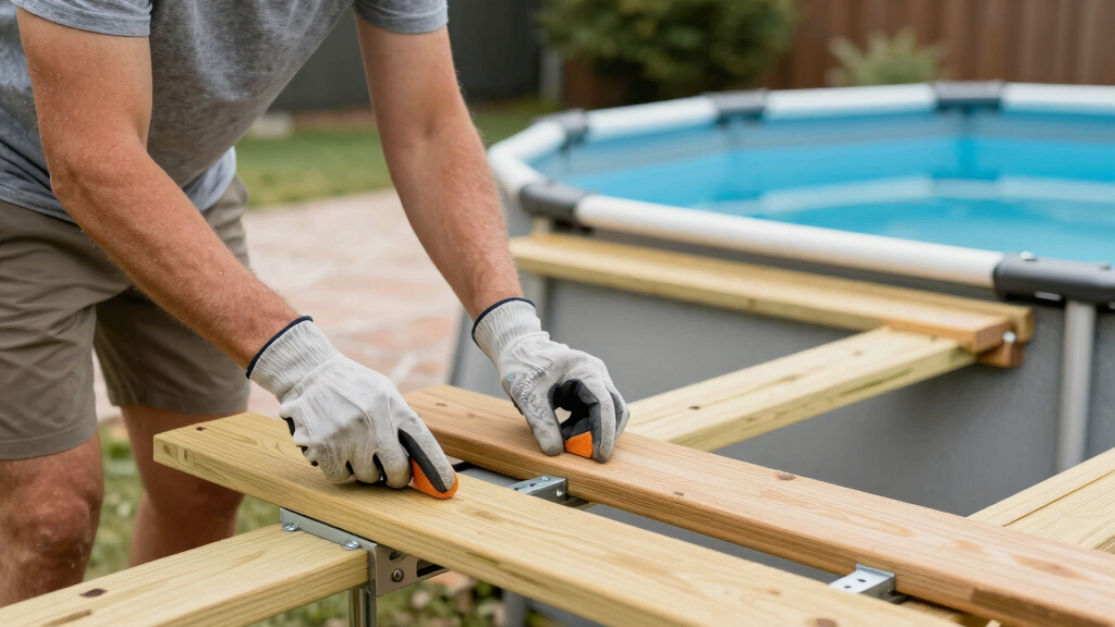 best above ground pool deck kit